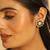 gold plated floret noor stud earrings