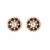 gold plated floret noor stud earrings