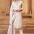 Off White Cotton Jute Work Embroidered Salwar Kameez Semi Stiched