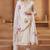 Off White Cotton Jute Work Embroidered Salwar Kameez Semi Stiched