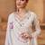 Off White Cotton Jute Work Embroidered Salwar Kameez Semi Stiched