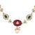 gold plated radiant sage stone kundan necklace