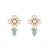 gold plated kundan paradise green studs