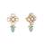 gold plated kundan paradise green studs