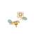 gold plated kundan paradise green studs