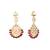 gold plated serenoor ruby kundan chandbali earrings
