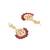 gold plated serenoor ruby kundan chandbali earrings