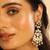 gold plated serenoor pearl chandbali earrings