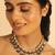 gold plated azure dusk kundan necklace
