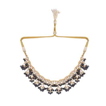 gold plated azure dusk kundan necklace 4
