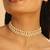 gold plated kundan refined sleek choker necklace