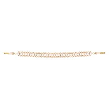 gold plated kundan refined sleek choker necklace 4