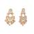gold plated pearl empress chandbali earrings