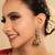 gold plated aureate swirl jhumki earrings