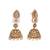 gold plated aureate swirl jhumki earrings