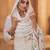 Off White Cotton Jute Work Embroidered Salwar Kameez Semi Stiched