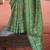 Green poly viscose silk patola printed saree with heavy dimond swarovski work border