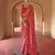 Red poly viscose silk patola printed saree with heavy dimond swarovski work border