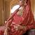 Red poly viscose silk patola printed saree with heavy dimond swarovski work border
