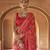 Red poly viscose silk patola printed saree with heavy dimond swarovski work border