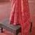 Red poly viscose silk patola printed saree with heavy dimond swarovski work border