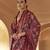 Maroon poly viscose silk patola printed saree with heavy dimond swarovski work border