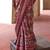 Maroon poly viscose silk patola printed saree with heavy dimond swarovski work border