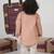 Onion pink aeroplans/clouds hand embroidery kurta with pajama set
