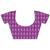 Purple poly viscose satin silk color block rangat woven foil printed saree