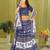 blue rayon printed navratri special lehenga choli