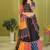 black rayon printed navratri special lehenga choli