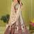 cream rayon printed navratri special lehenga choli