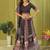 black rayon printed navratri special lehenga choli