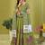 green rayon printed navratri special lehenga choli