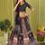 black rayon printed navratri special lehenga choli