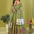 green rayon printed navratri special lehenga choli