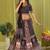 black rayon printed navratri special lehenga choli