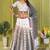 white rayon printed navratri special lehenga choli