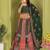 green rayon printed navratri special lehenga choli