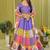 purple rayon printed navratri special lehenga choli