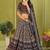 black rayon printed navratri special lehenga choli