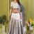 white rayon printed navratri special lehenga choli
