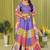 purple rayon printed navratri special lehenga choli