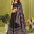 black rayon printed navratri special lehenga choli