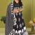 black rayon printed navratri special lehenga choli