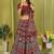 maroon rayon printed navratri special lehenga choli
