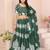 green rayon printed navratri special lehenga choli