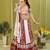 white rayon printed navratri special lehenga choli