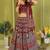 maroon rayon printed navratri special lehenga choli