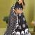 black rayon printed navratri special lehenga choli